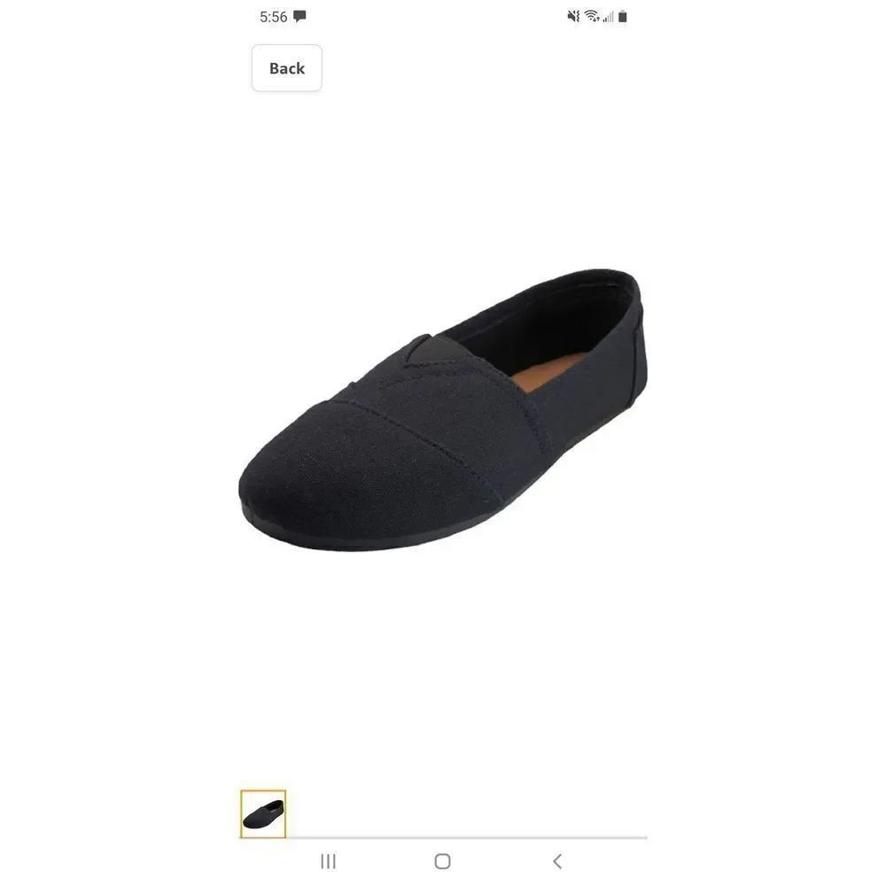 New Size 8 Black Easy USA Canvas Slip On Shoes Sneakers with Padded Inso…
